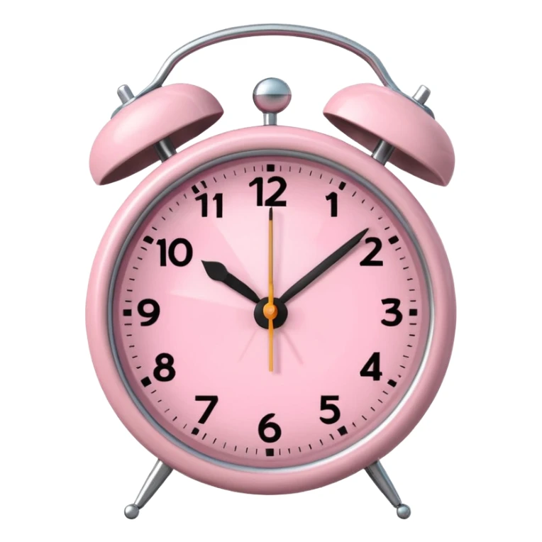 Please make me an alarm clock that will show six o'clock in the morning and make it in the style of ios 18.1 and aesthetic and the color is light pink sticker