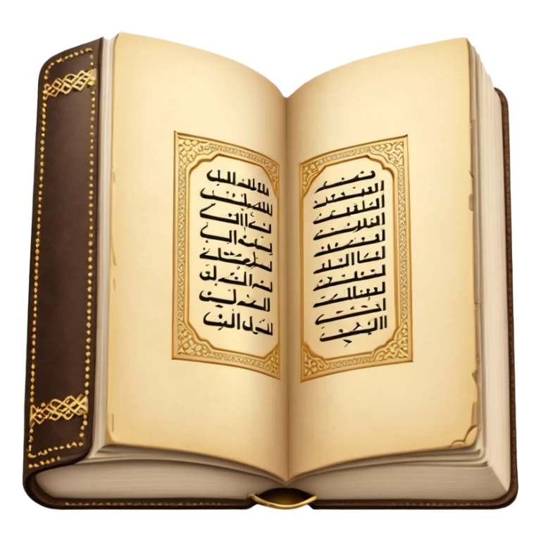 Quran closed book and Quran written in it sticker