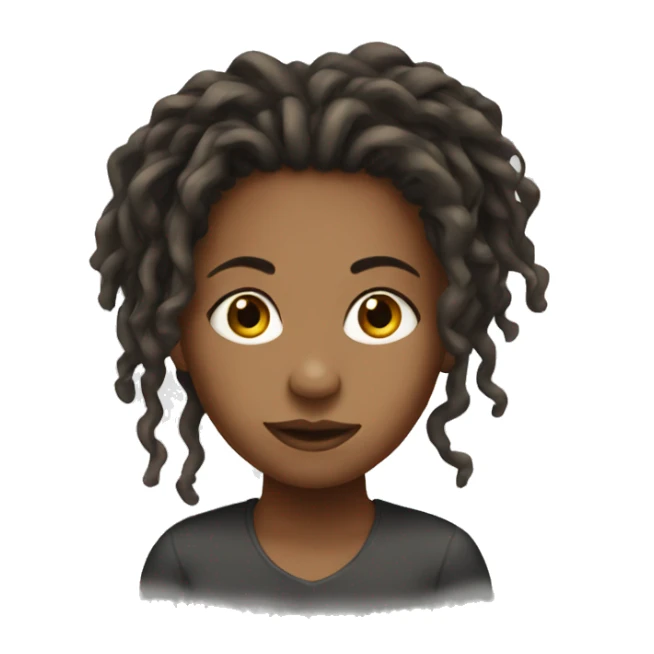 Girl with locs sticker
