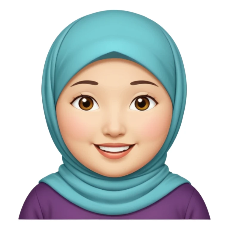 ASIAN WOMAN WITH HIJAB, CHUBBY sticker