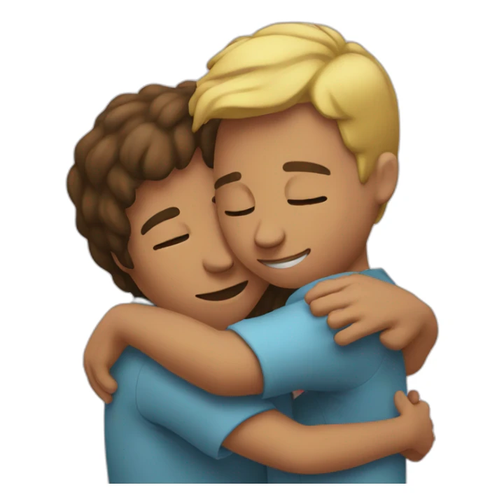 hugging sticker
