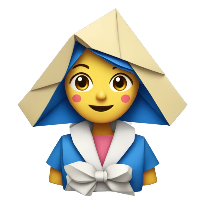 origami sailor girl sticker