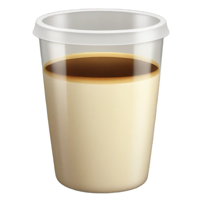 raf coffee in a glass cup light cream color sticker