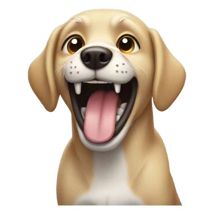 Dog creepily grinning  sticker