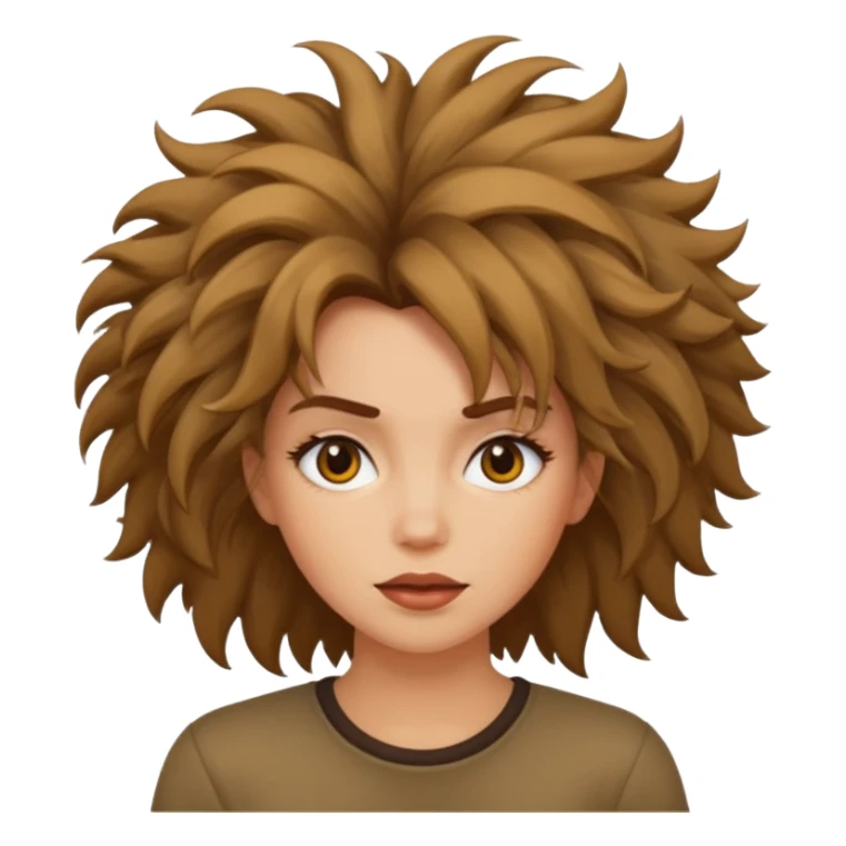 woman with crazy hair sticker