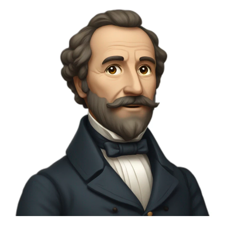 Jules Ferry, ministre français, avec se barbe bien distinctif sticker