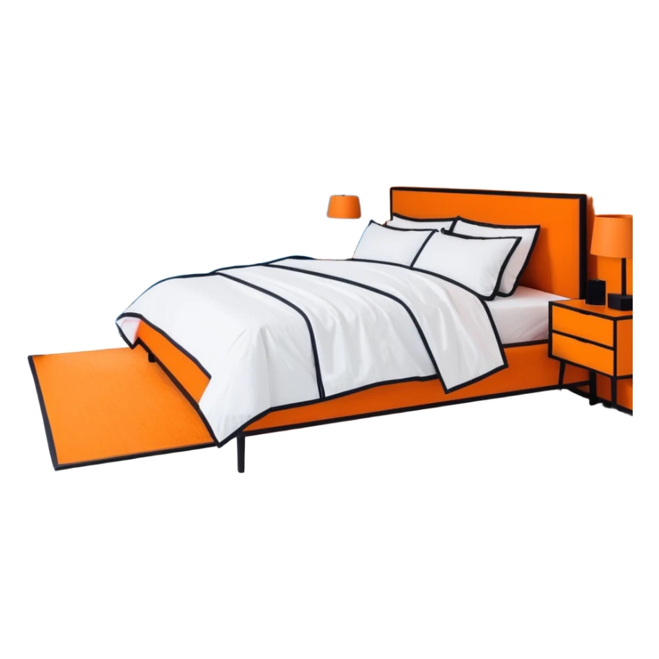 clean modern bedroom with blue walls and decor, contemporary design sticker