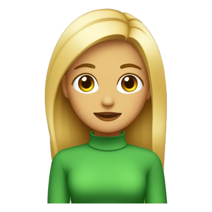 Chica un poco rubia con ojos color verde con café. sticker