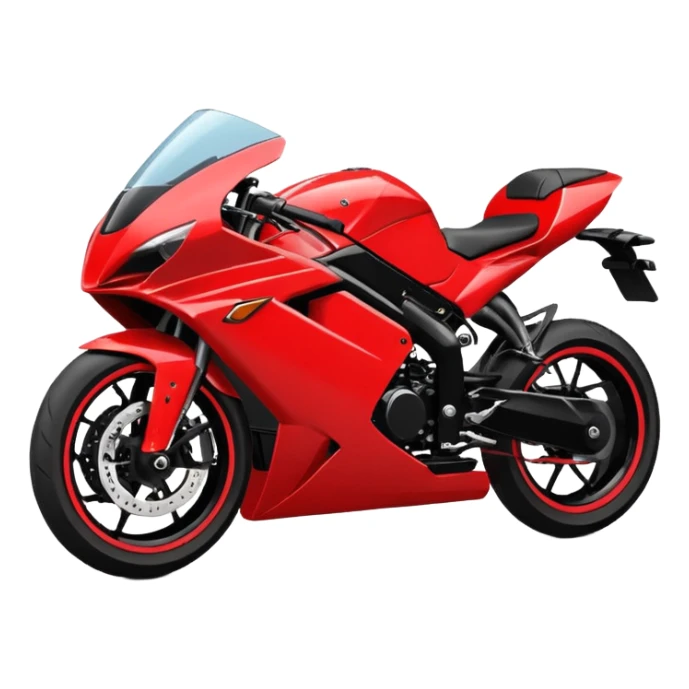 Illustrate a modern sports bike with sharp design & bold colors. sticker