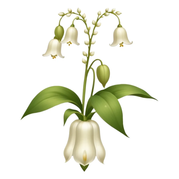 Beige Lily of the valley flower sticker