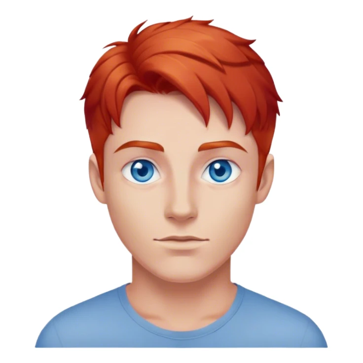 man red hair blue eyes sticker