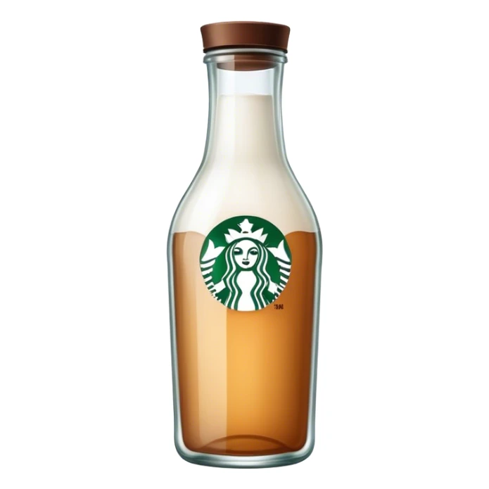 Starbucks glass bottle sticker