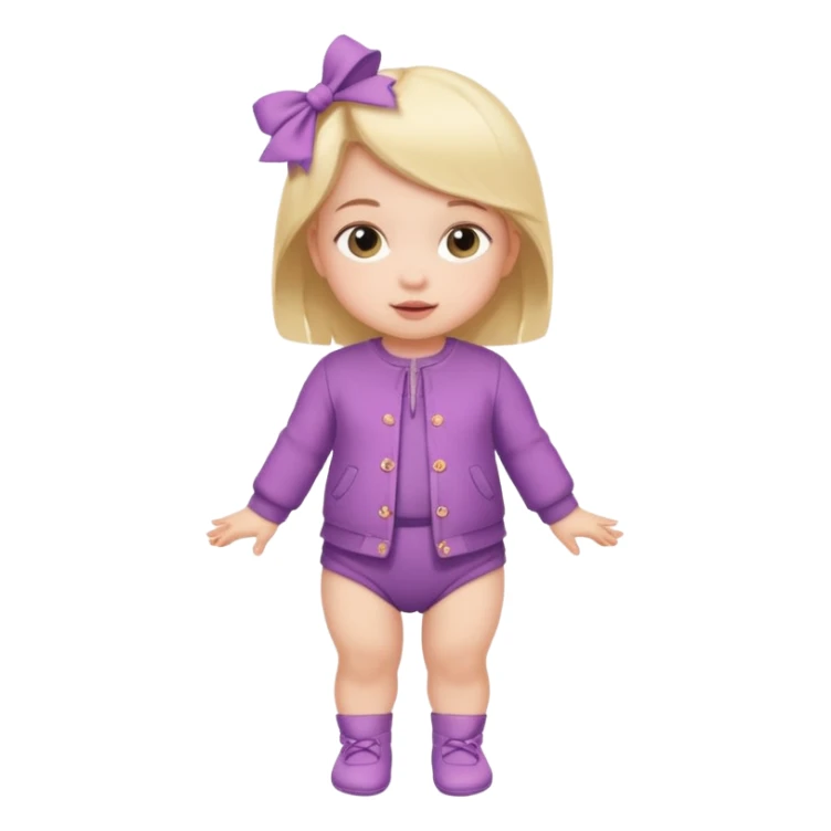 Baby Girl, Different Pose, different outfit, single Baby Girl only. sticker