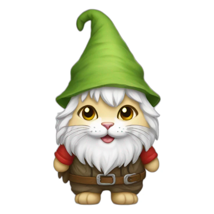 kitty gnome sticker