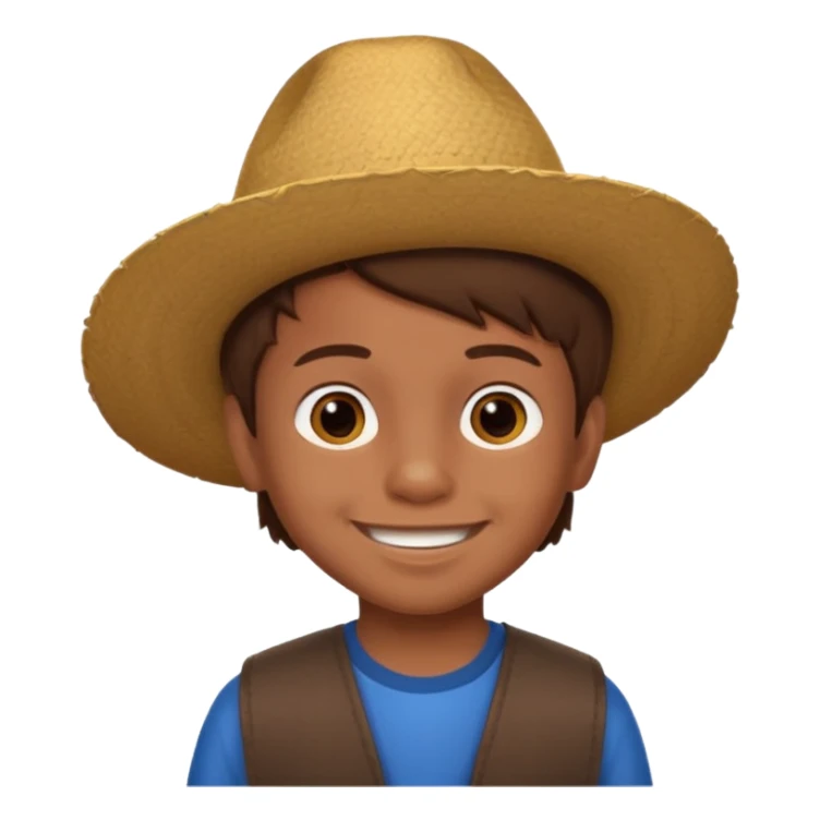 A 6 year old mexican boy with brown hair and no hat sticker