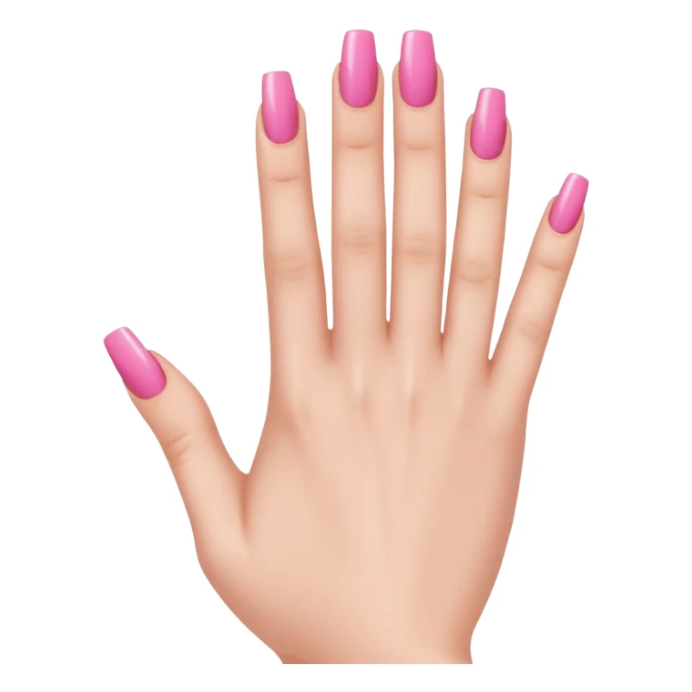 Cute acrylic nails on 5 fingers sticker