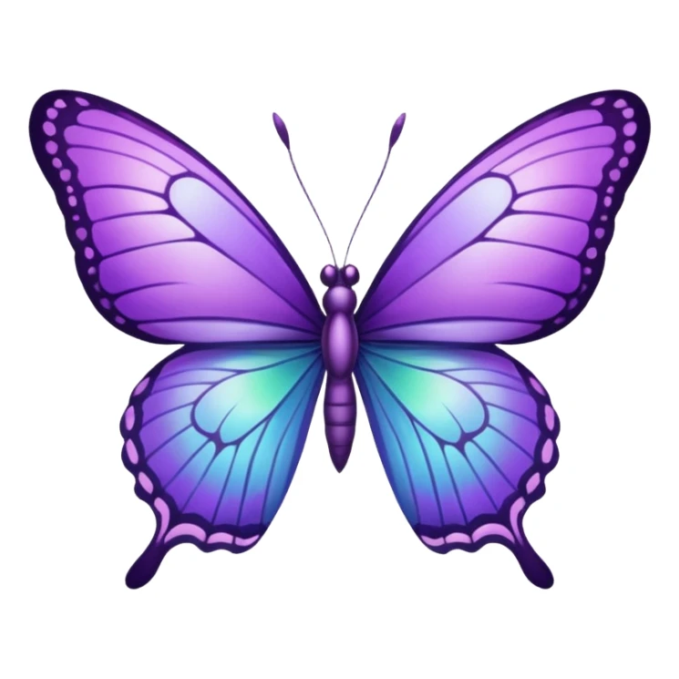Create a purple butterfly emoji that I can copy and paste. sticker