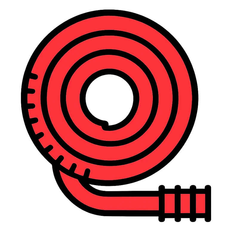 red cable spiral tube, clean and simple icon style sticker