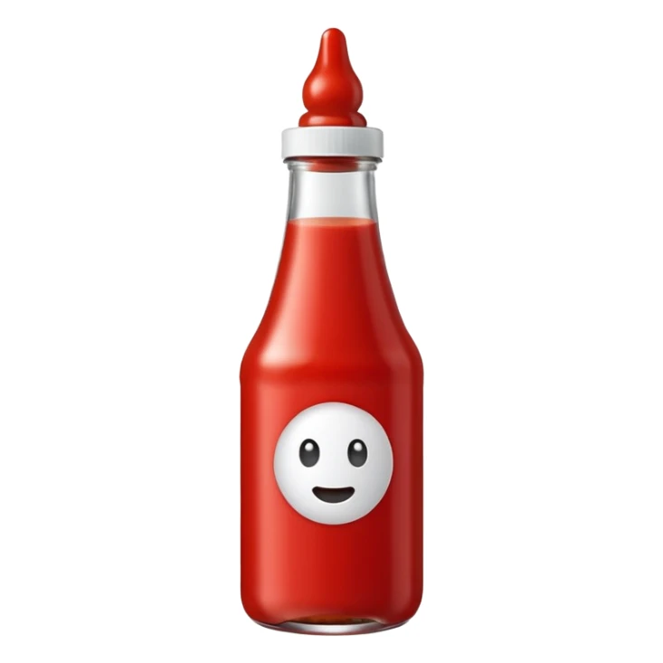 Ketchup bottle sticker