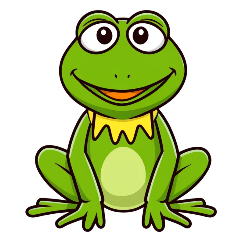 Kermit the frog but he’s horrified by whatever he’s looking at sticker
