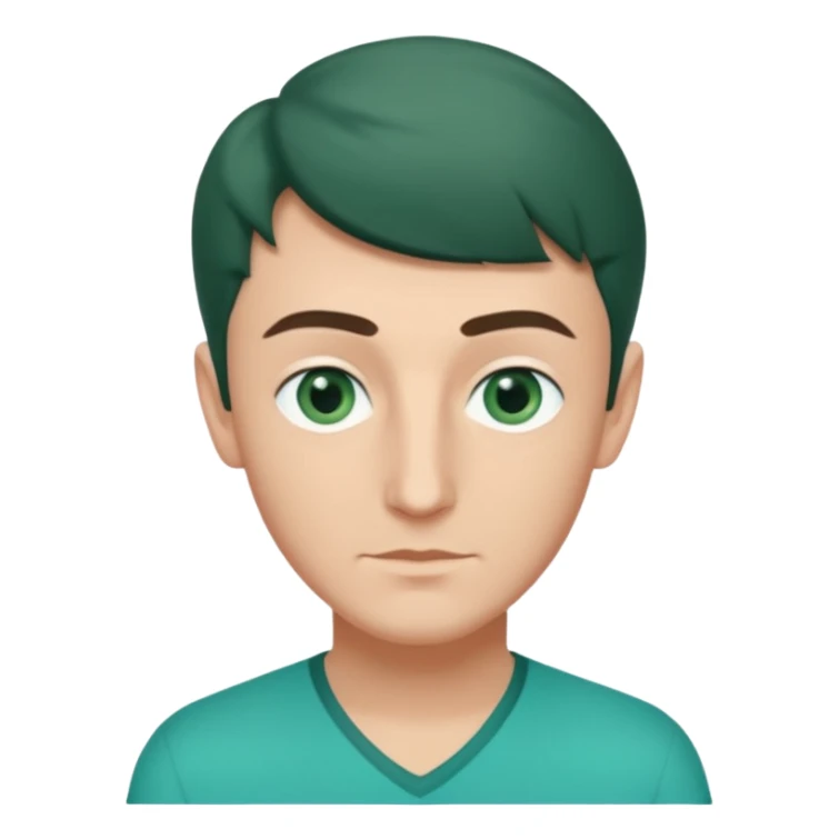 George Russell F1 green eyes with turqoise outfit sticker