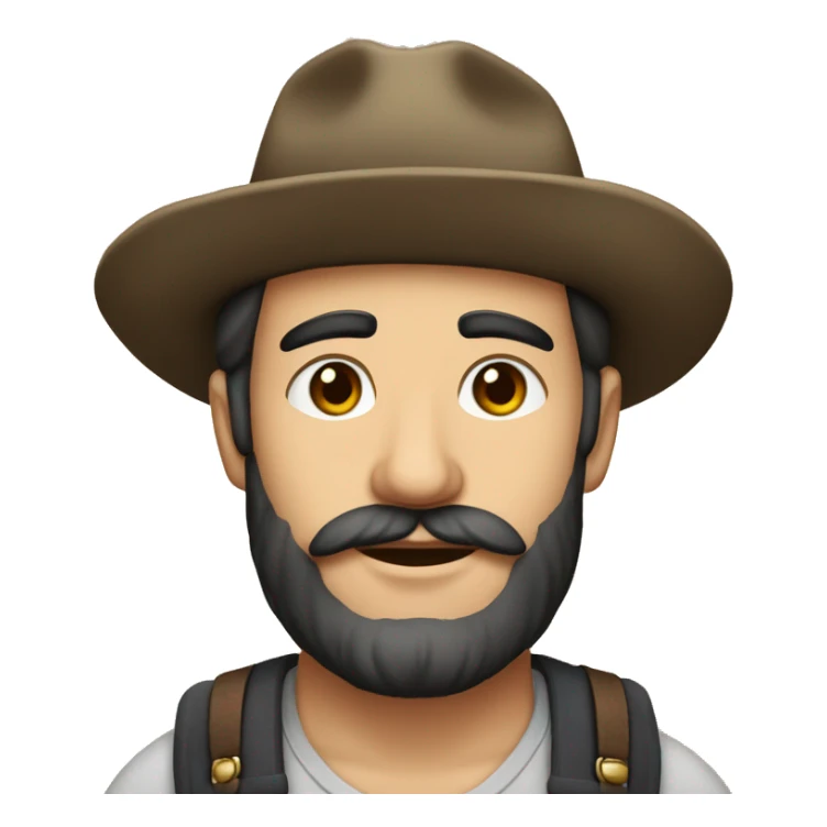 Jovem Moreno de barba com chapéu nordestino  sticker