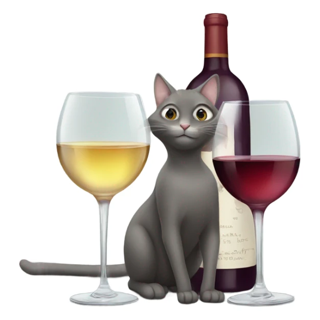 Cat is away and mice are playing with wine glasses sticker