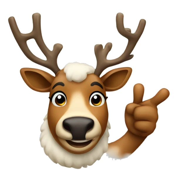 Reindeer giving thumbs up  sticker