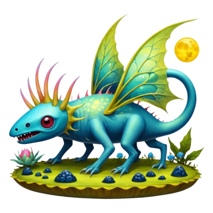 solarpunk - hieronymus bosch phantasmagoric creatures from the garden of earthly delights sticker