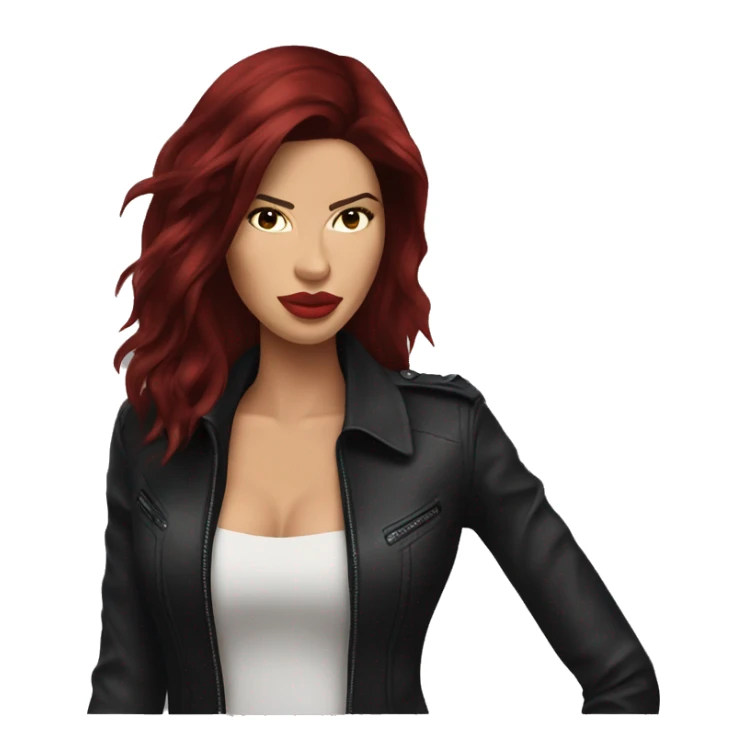 Adriana Lima with dark red hair sticker