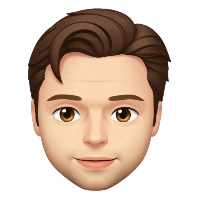 face of Sebastian Stan, winking sticker