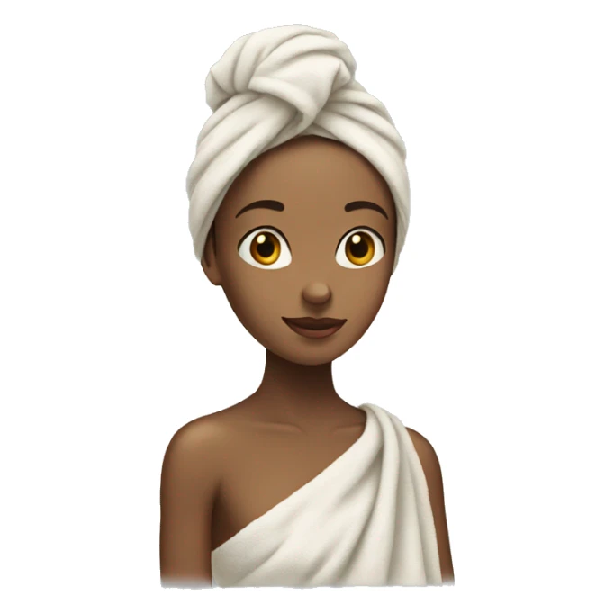 Girl with a towel on her head sticker