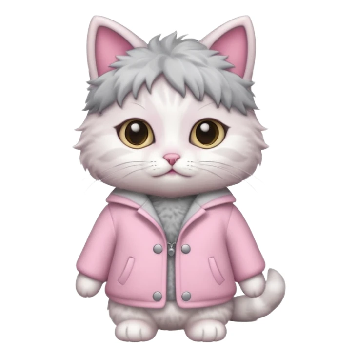 cute baby cat with a outfit sticker
