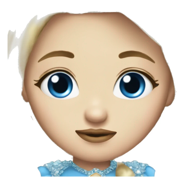 Blonde blue eyes princess big lips sticker