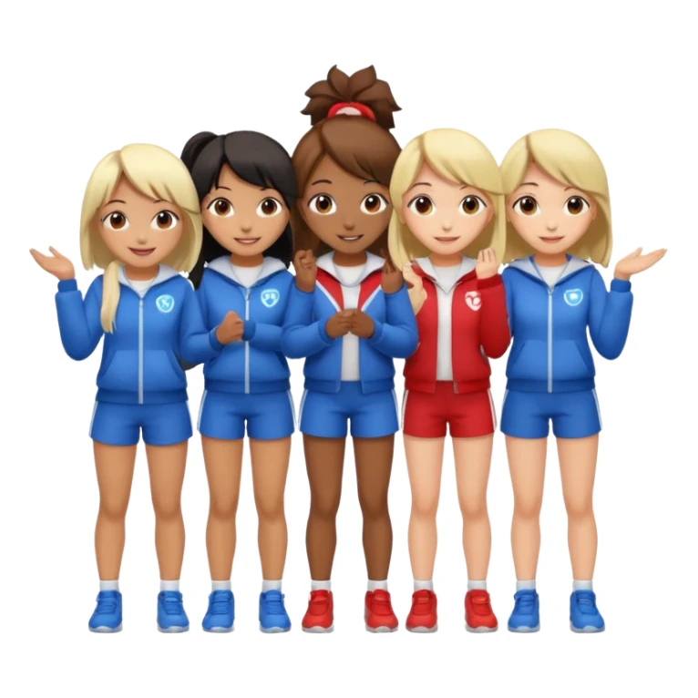 Anime girl team  sticker