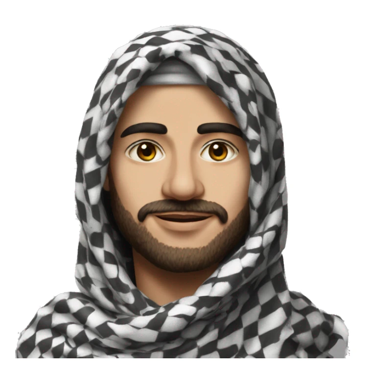 photorealistic just keffiyeh sticker