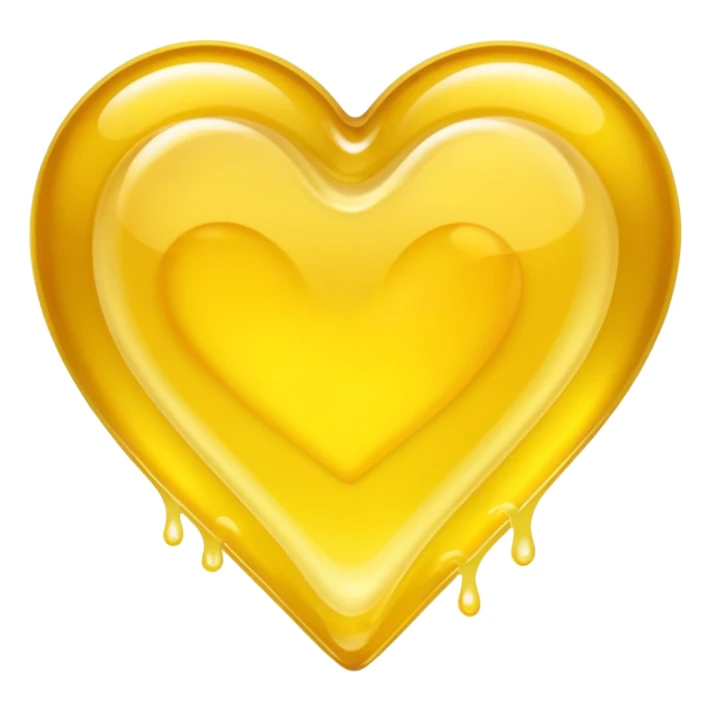 heart shade yellow color sour jelly sticker