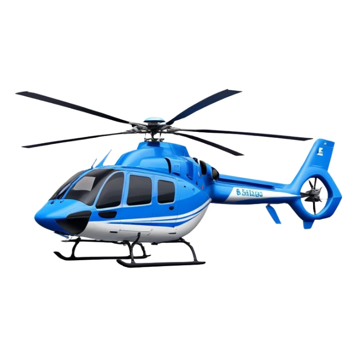 Eurocopter EC135 - Airbus Helicopters (Model Year: 2020) (Iconic colour: Blue and white) sticker