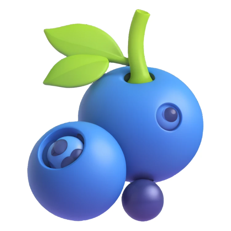 blueberry sticker