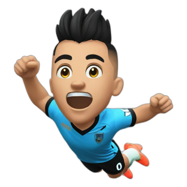 Lautaro Martinenz celebrating a goal sticker