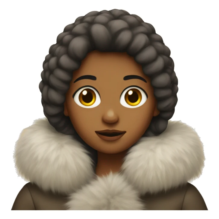 Girl in a fur coat  sticker