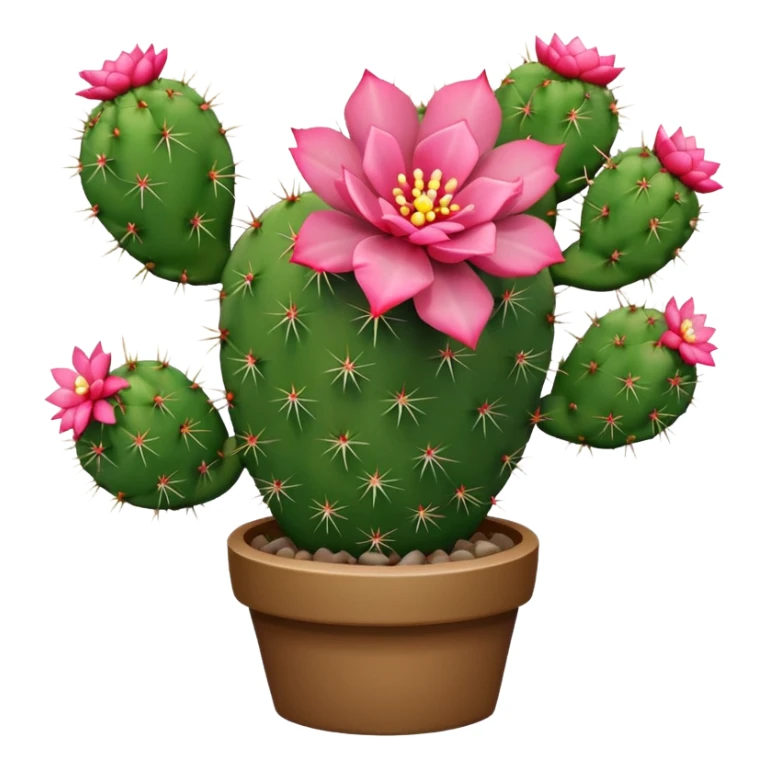 Cactus with flower succulent sticker