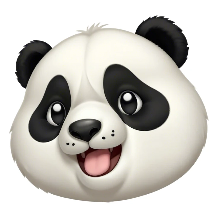 Cinematic Cute Yawning Panda Portrait Emoji, Head tilted slightly with a dramatic, wide-open yawn, showcasing a soft, plush black and white Fur with droopy ears, round eyes barely open in drowsy contentment, Simplified yet irresistibly adorable features, highly detailed, glowing with a soft, cozy glow, high shine, relaxed yet expressive, stylized with a touch of gentle whimsy, bright and endearing, soft glowing outline, capturing the essence of a sleepy yet affectionate panda, so drowsy it feels like it could stretch right out of the screen and curl up for a nap! sticker