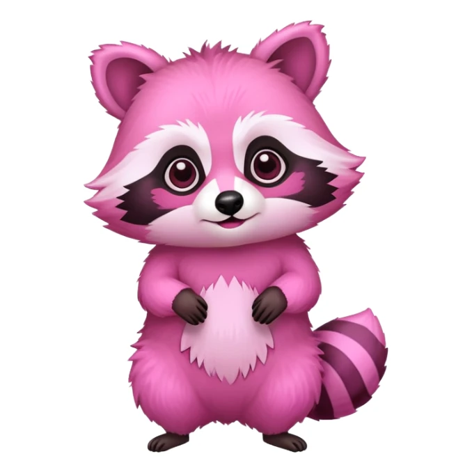 Pink raccoon  sticker