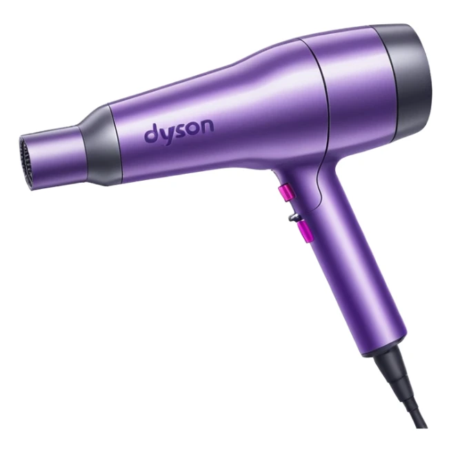 Dyson multistyler-inspired hair dryer, with attachment, sleek and modern sticker