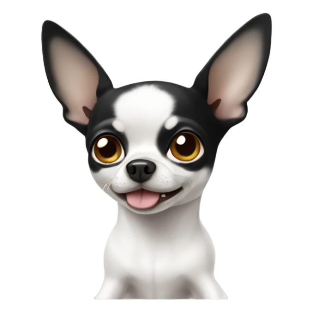 Black and white chihuahua  sticker