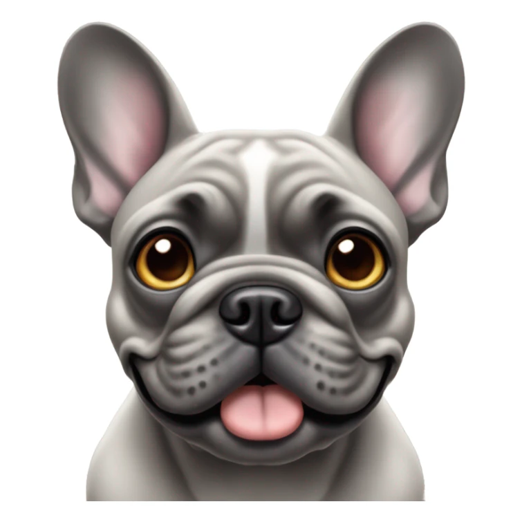 A stupid Gray French bulldog sticker