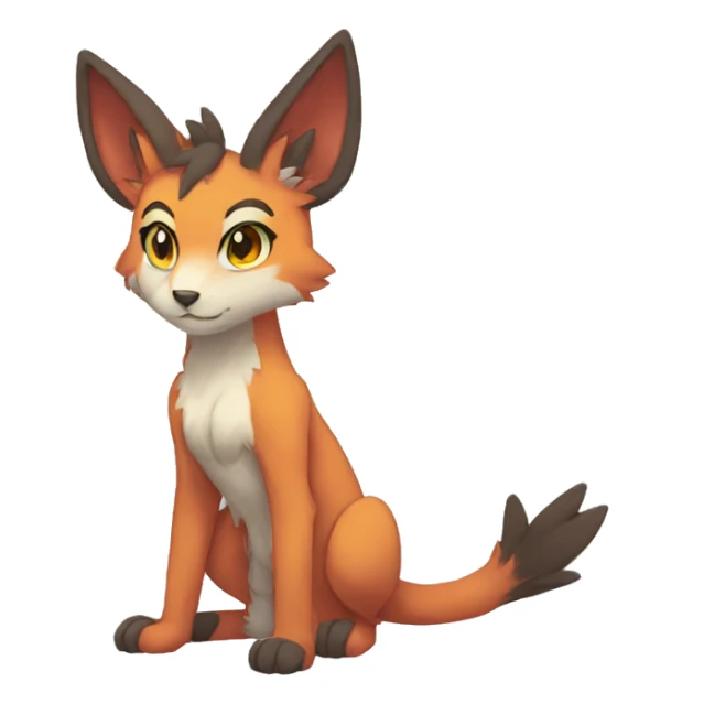 Anthro Sona Fakemon Hybrid Full Body sticker