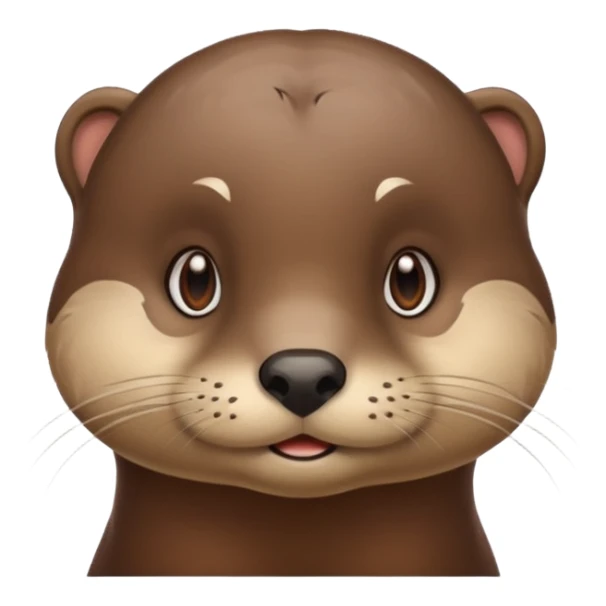 generate an otter with a very big brain, sarcastic sticker