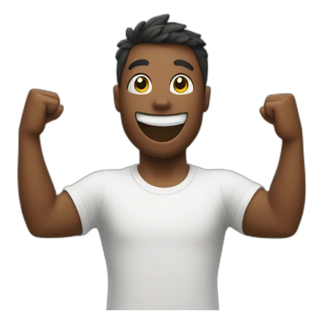 Happy arms up sticker